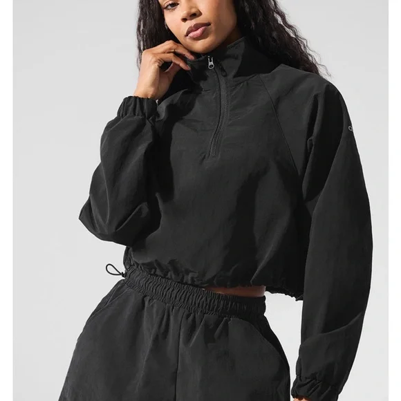 Cropped 1/4 zip alumni pullover, XS - Picture 2 of 4